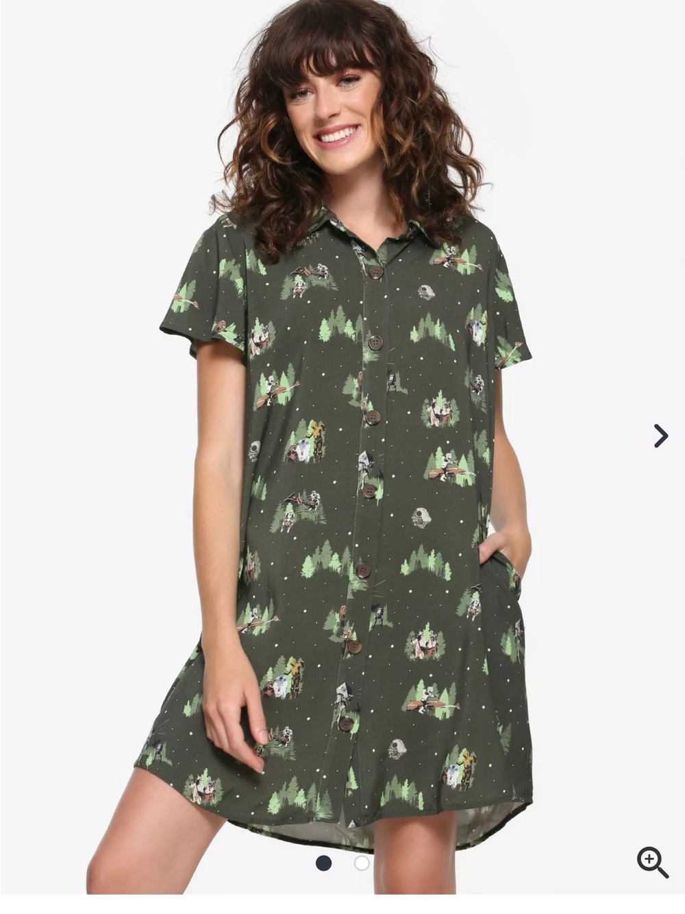 OUR UNIVERSE Star Wars Endor Hunter Green Dress